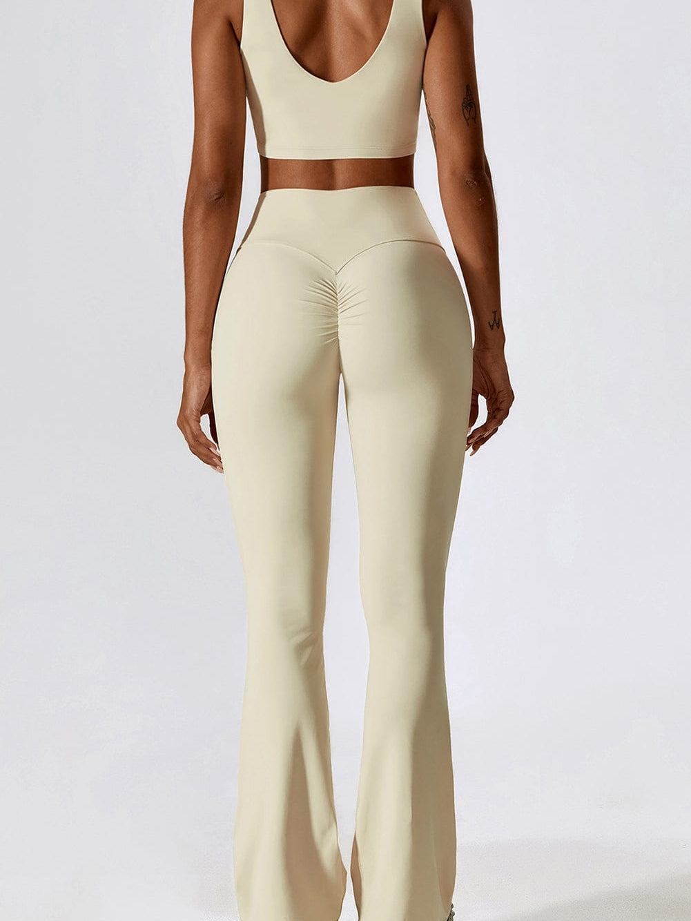 Apricot Sporty Quick Dry Bra & Flared Pants Set