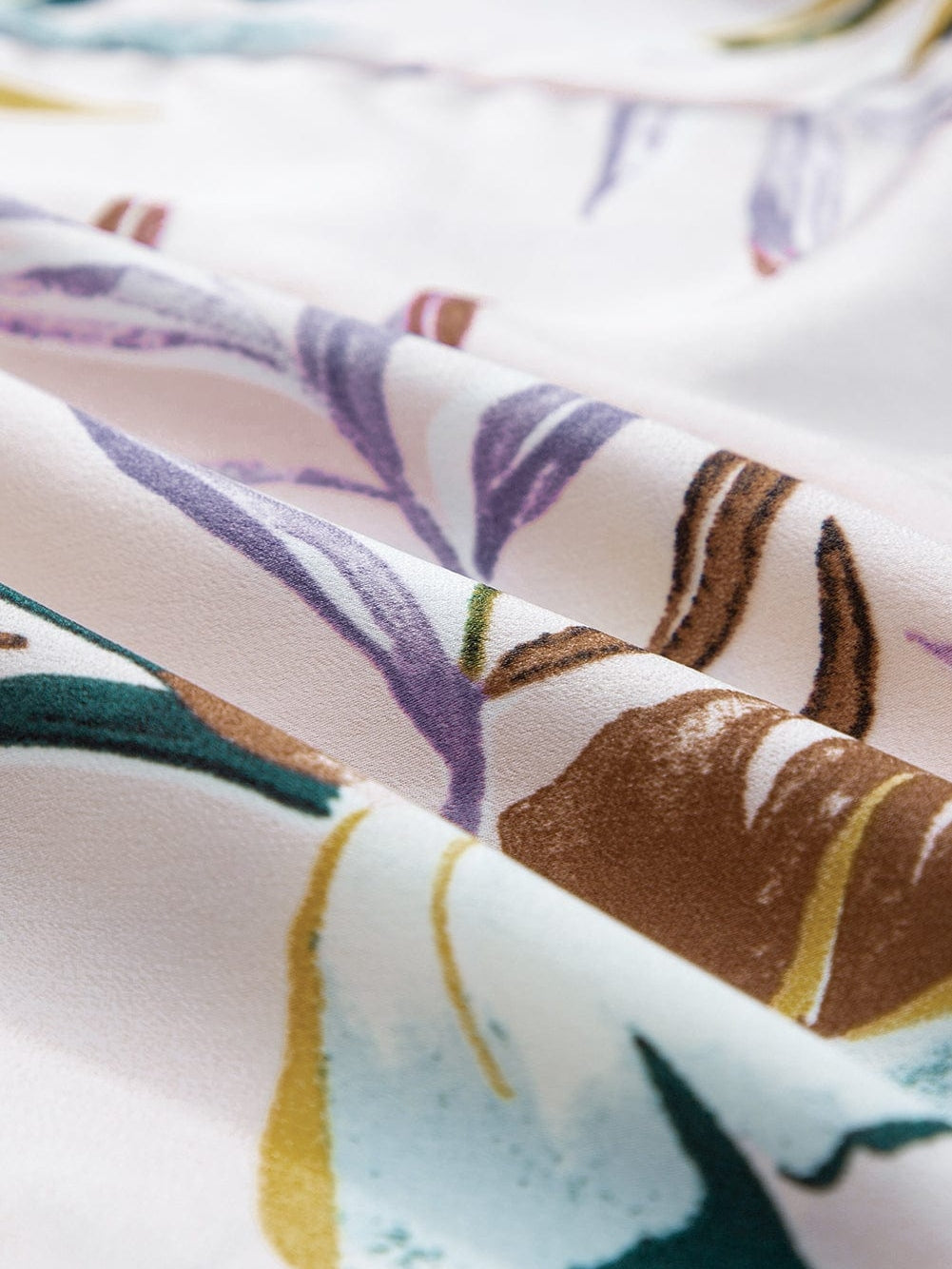 Apricot Tropical Print Spaghetti Strap Cupped Summer Dress