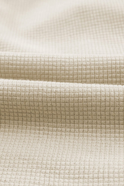 Apricot Waffle Knit Cargo Pocket Jogger Pants