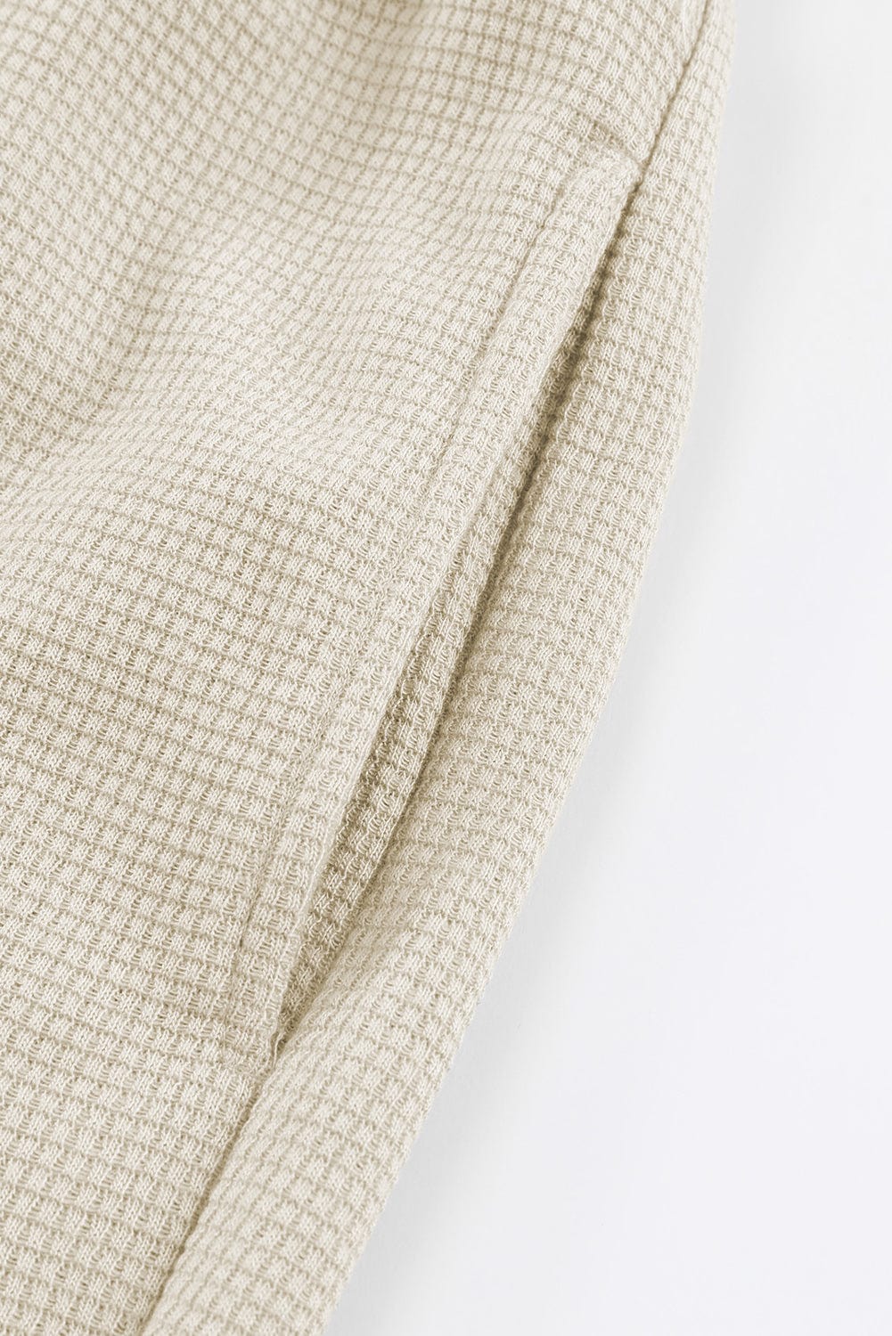 Apricot Waffle Knit Cargo Pocket Jogger Pants