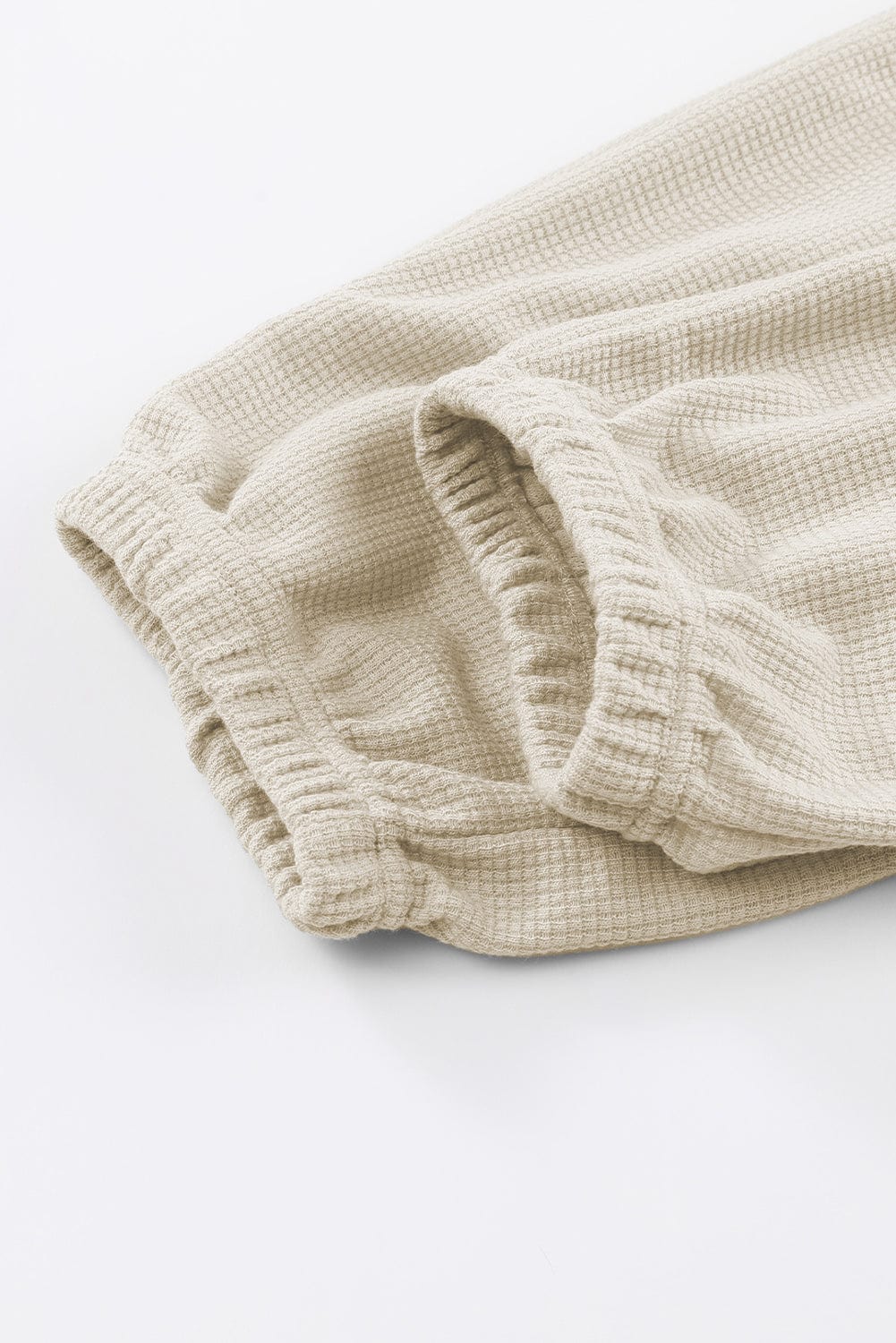 Apricot Waffle Knit Cargo Pocket Jogger Pants