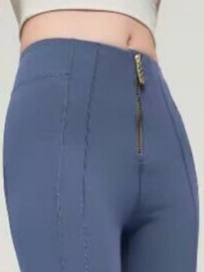 Ashleigh Blue Front Zipped Flare Leggings