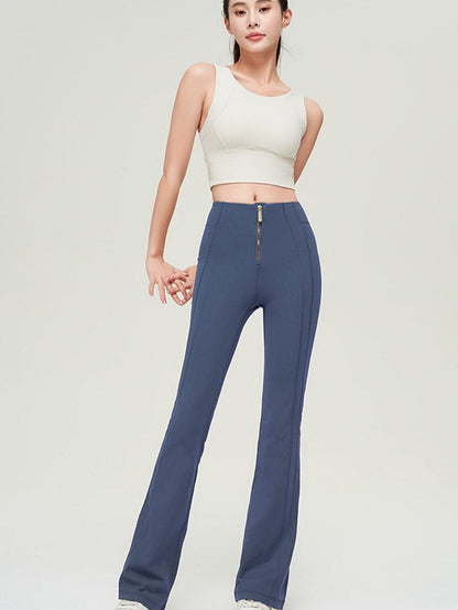 Ashleigh Blue High Waist Zipper Flare Yoga Pants