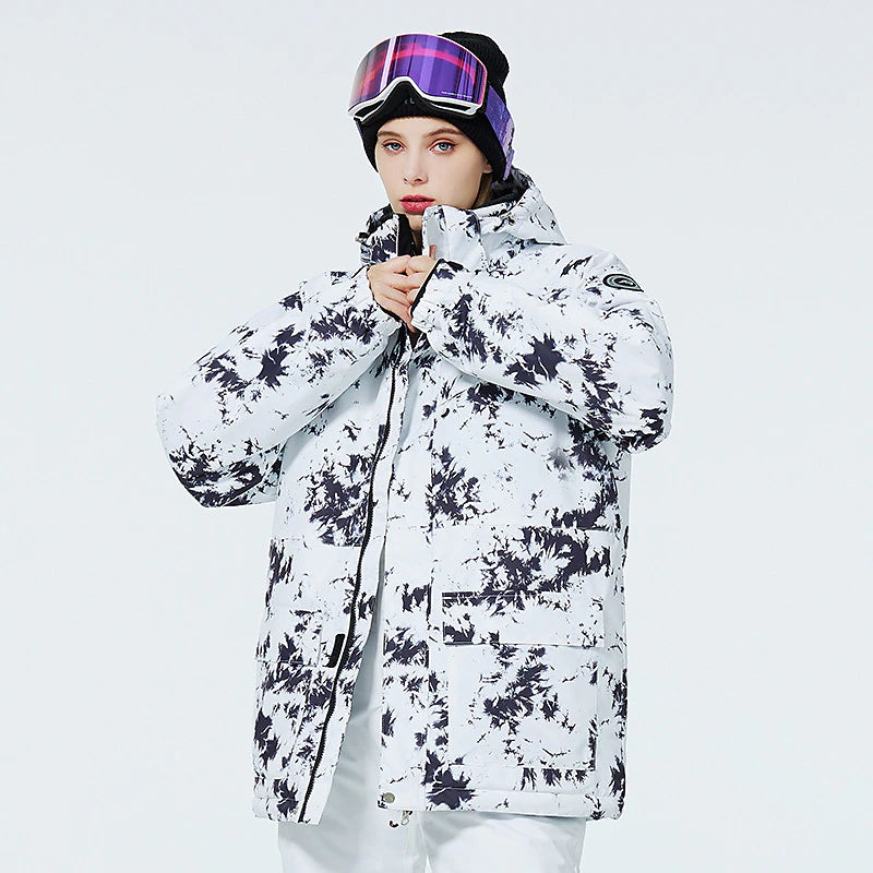 Men's Women's Hoodie Jacket Ski Jacket Outdoor Winter Thermal Warm Waterproof Windproof Breathable Detachable Hood Windbreaker Winter Jacket for Skiing Camping / Hiking Snowboarding Ski