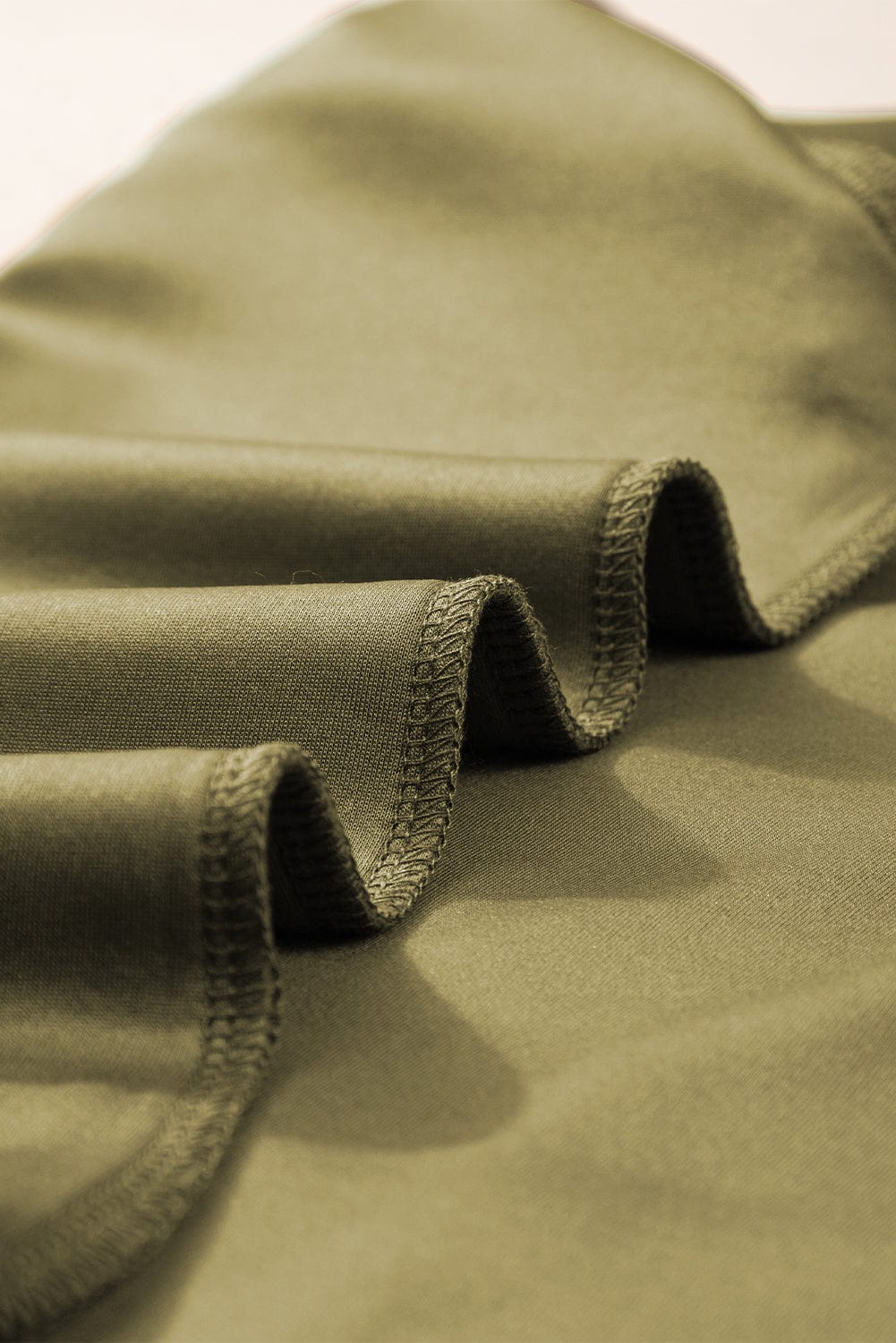 Avocado Green Embellished Short Sleeve Blouse