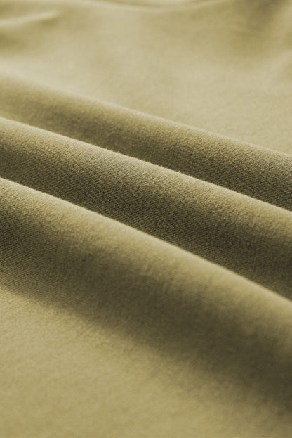 Avocado Green Embellished Short Sleeve Blouse