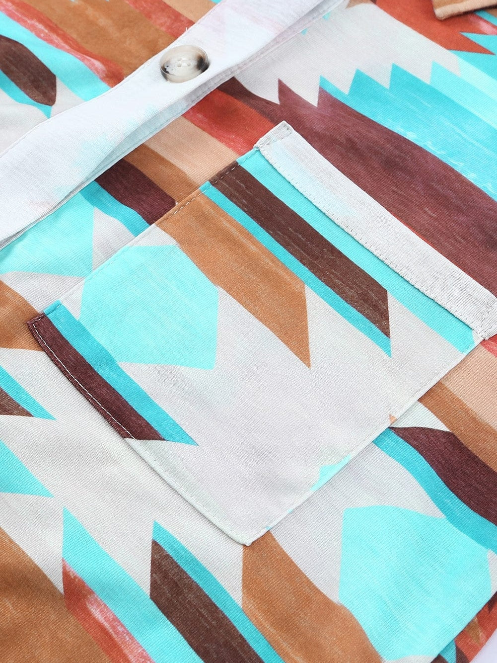 Aztec Dream Long Sleeve Shirt with Multicolor Print