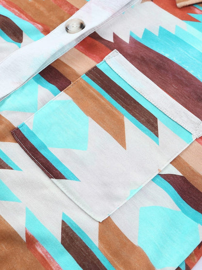 Aztec Dream Long Sleeve Shirt with Multicolor Print