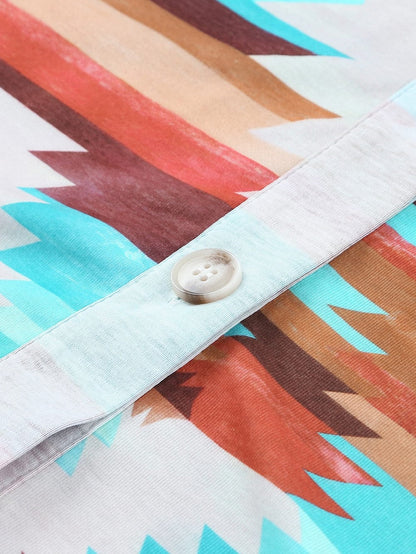 Aztec Dream Long Sleeve Shirt with Multicolor Print