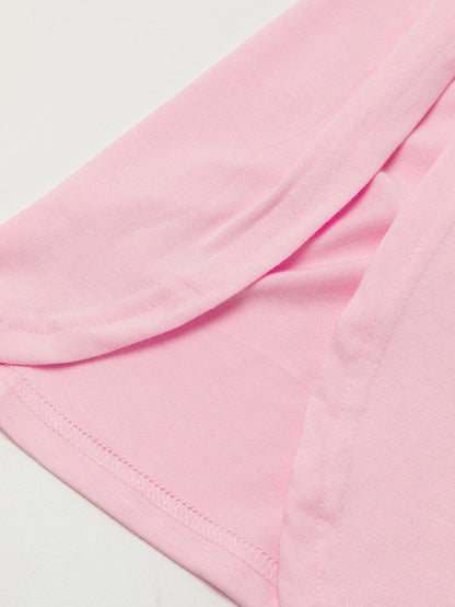 Ice Silk Solid Color V Neck Loose Pajama