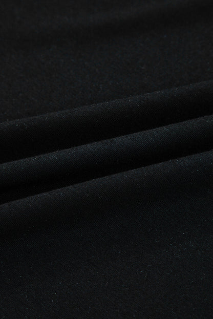 Black Plus Size Lace Patchwork Asymmetric Cutout Sheer Long Sleeve Top