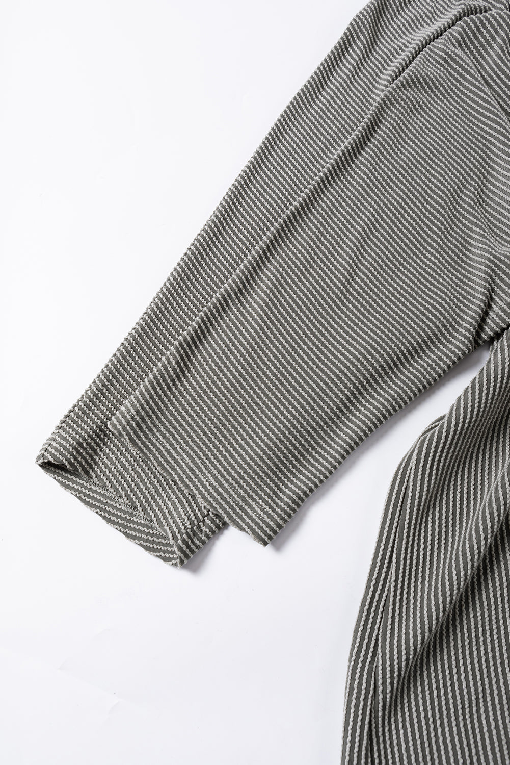 Philippine Gray Plus Size Corded V Neck Shift Dress