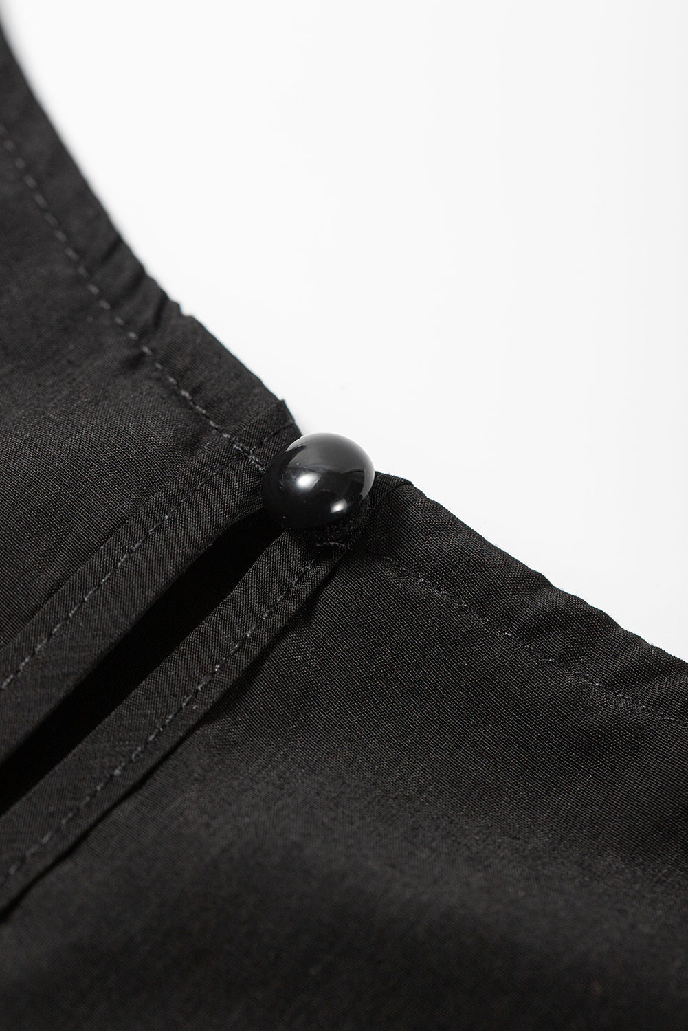 Curvy Black Swing Dress with Half Puff Sleeves