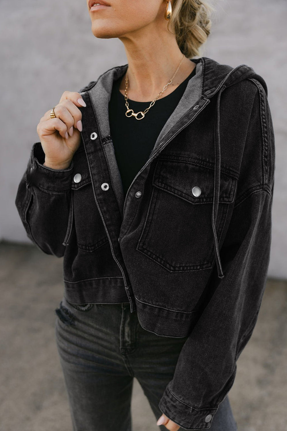 black denim jacket