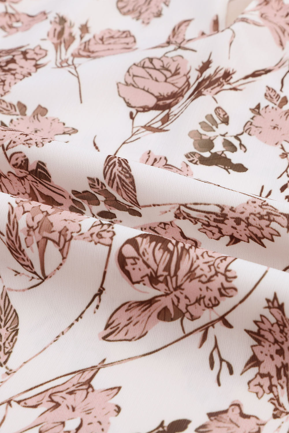 Floral Fantasy Bubble Sleeve Boho Blouse