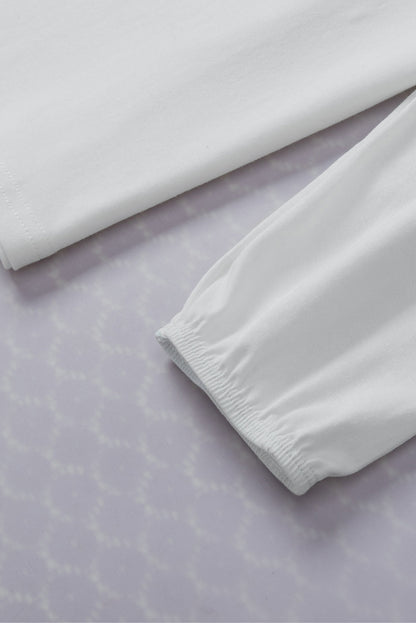 Beige Leopard Print Relaxed Drop Shoulder Top with Long Sleeves