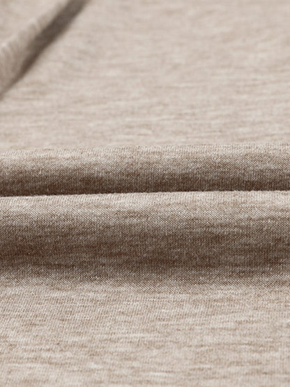 Apricot Color Block Waffle Knit Hooded Sweatshirt