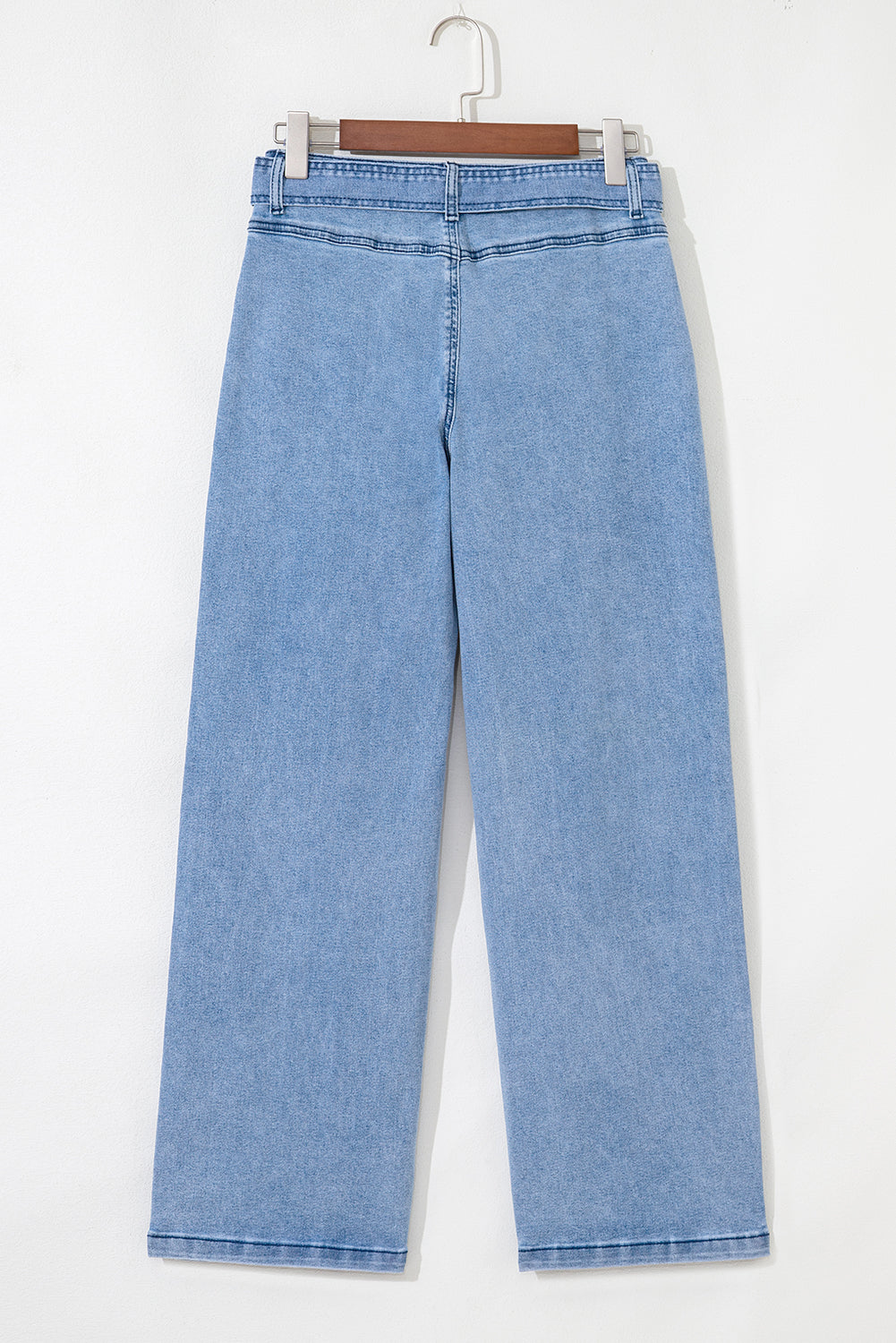 blue wide leg jeans
