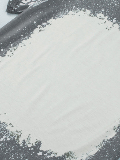 Gray Leopard Tie Dye Short Sleeve T-shirt