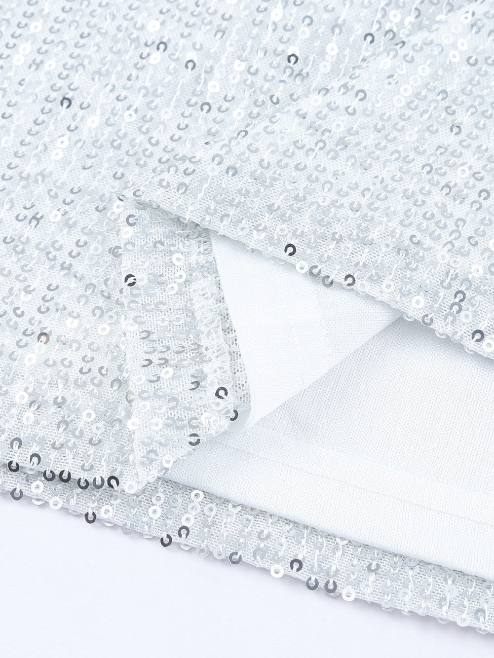 Apricot Sparkle Sleeveless Top with Round Neck