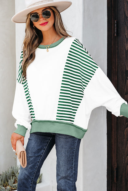 striped baggy sweatshirt