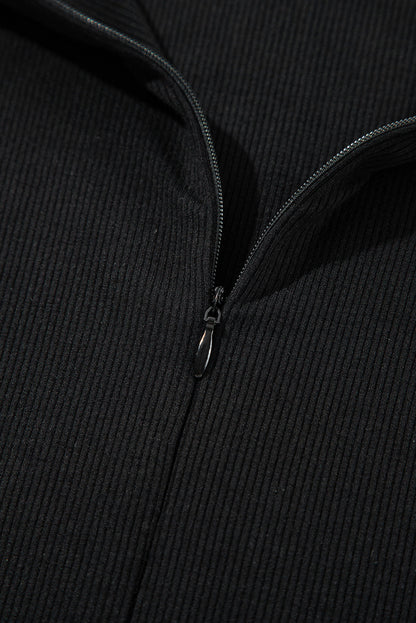 Chic Black Wide Leg Jumpsuit with Cinched Waist