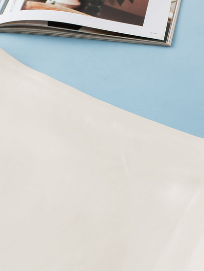 Beige Satin Split Ruffled High Waist Plus Size Skirt