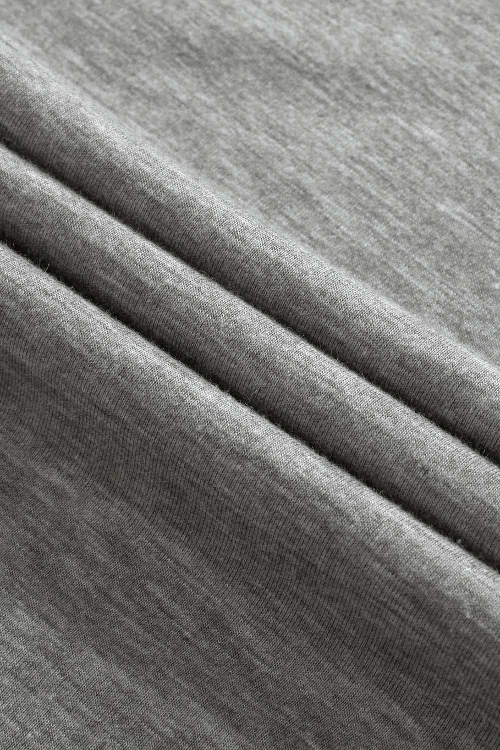 Chic Gray V Neck Batwing Sleeve Plus Size Top