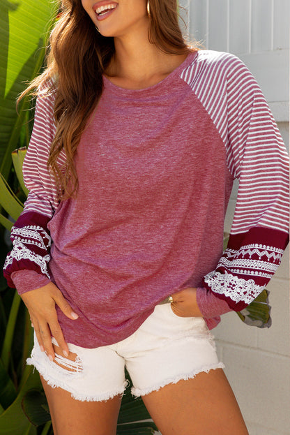 striped long sleeve top