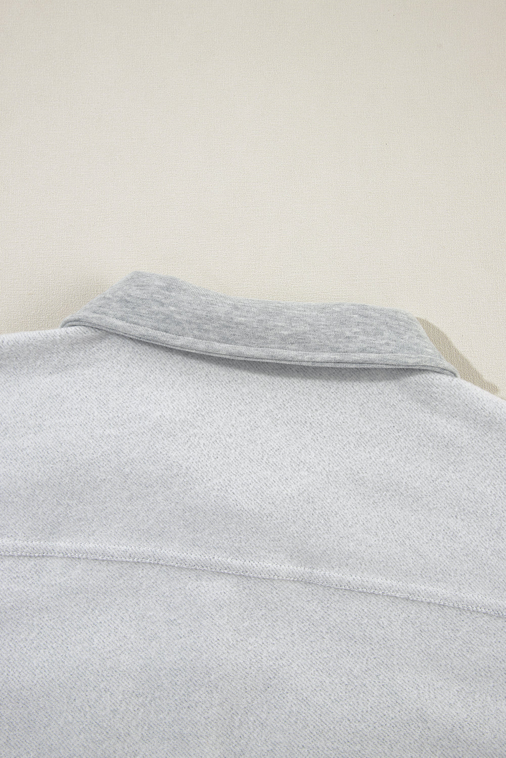 Light Grey Flap Pockets Contrast Buttons Front Jacket Vest