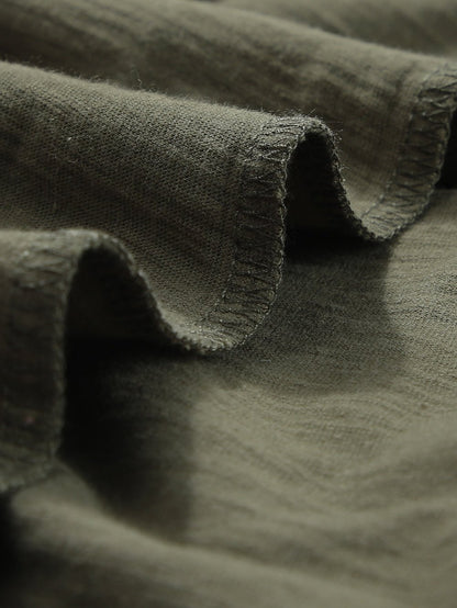 Green Classic Round Neck Long Sleeve Sweatshirt