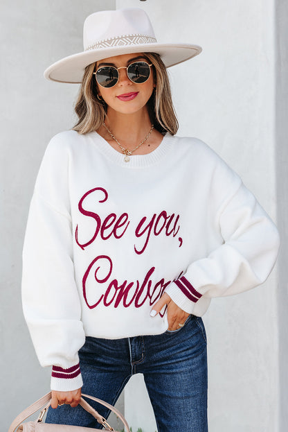 western graphic sweater