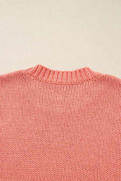 pumpkin embroidered sweater