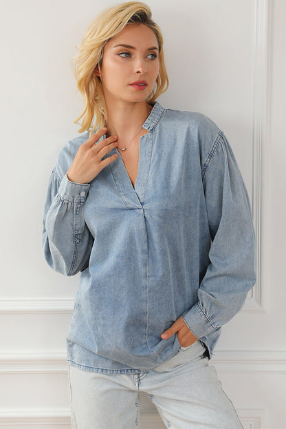Stylish Single-Breasted Blouses with Ruffled Lapel