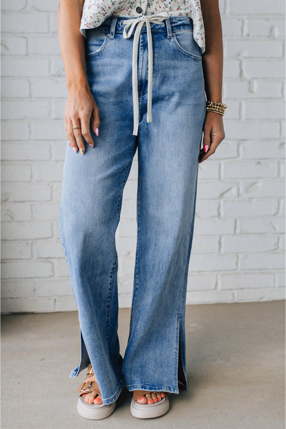 slit leg jeans