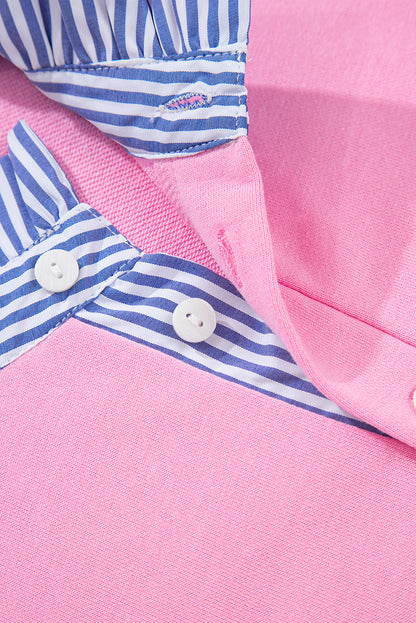 button collar sweatshirt