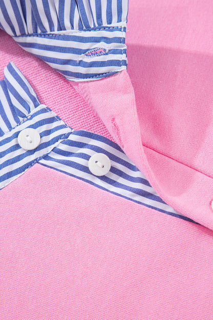 button collar sweatshirt