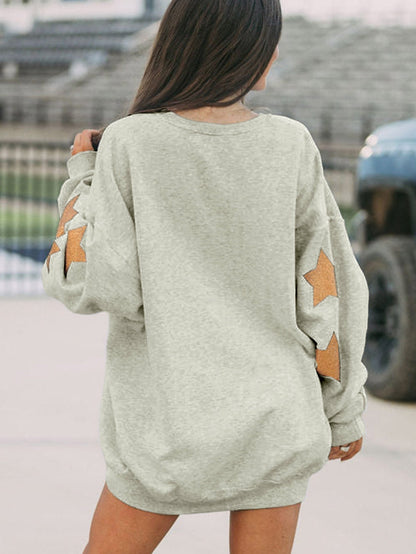 Game Day Sequin Grapefruit Orange Graphic Sweatshirt