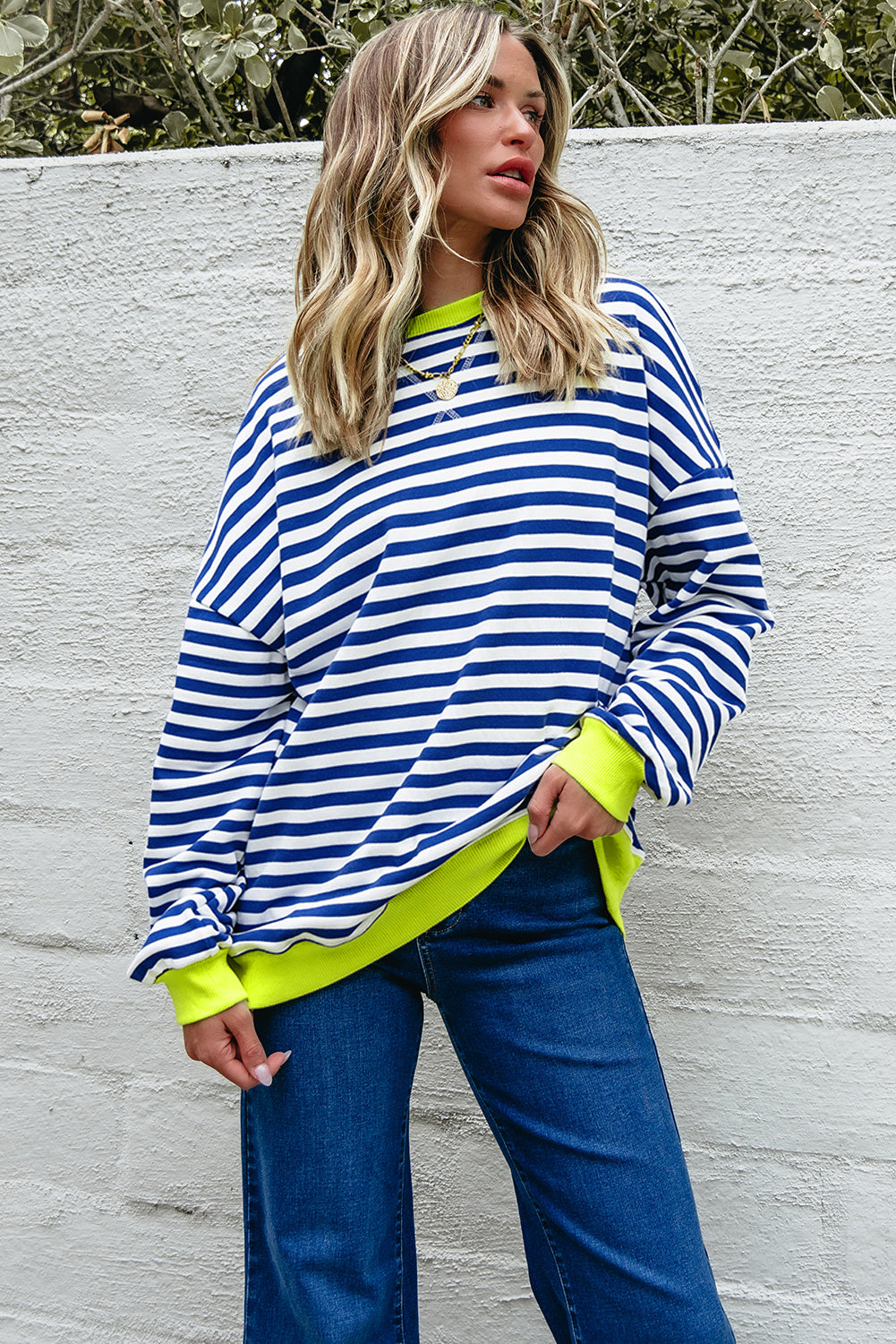 striped sweatshirt