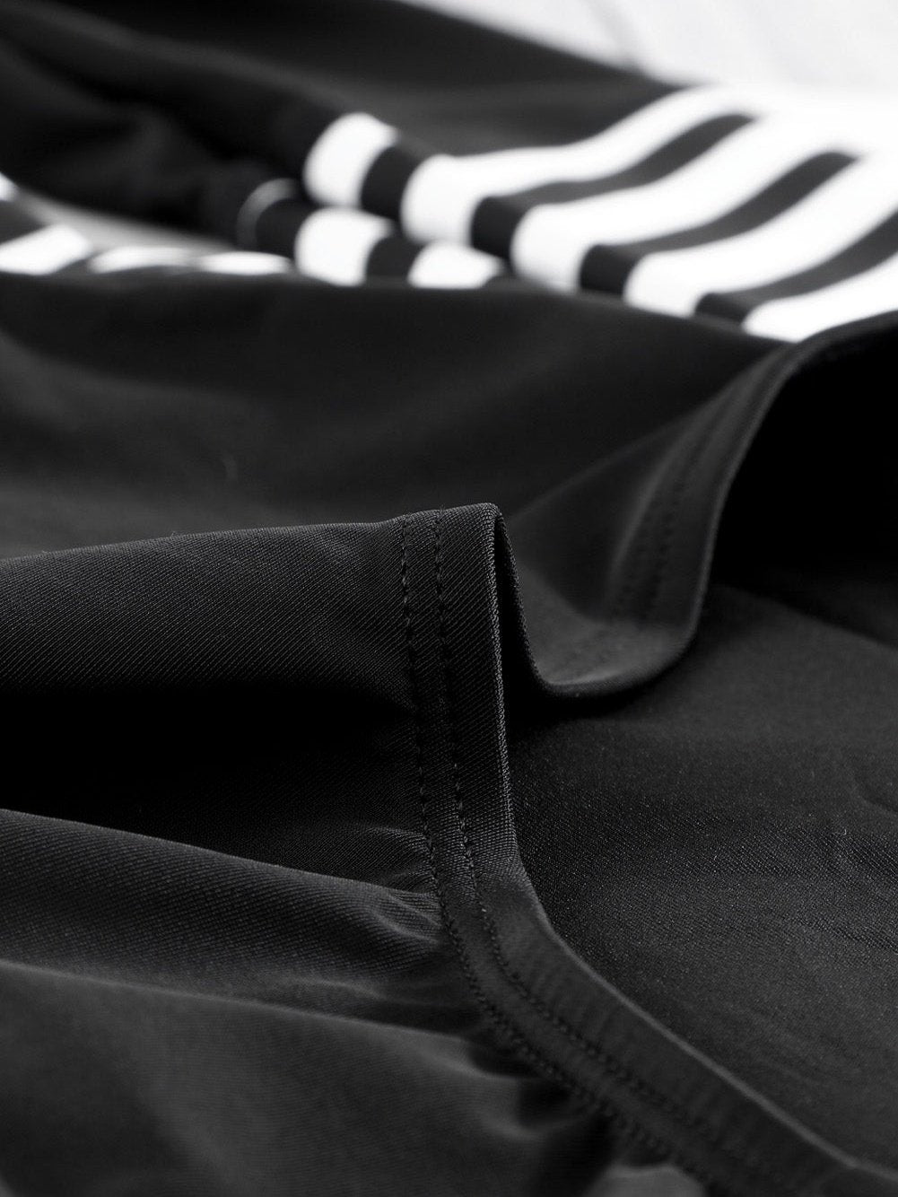 Floral Striped Patchwork Rashguard Swimsuit with Long Sleeves