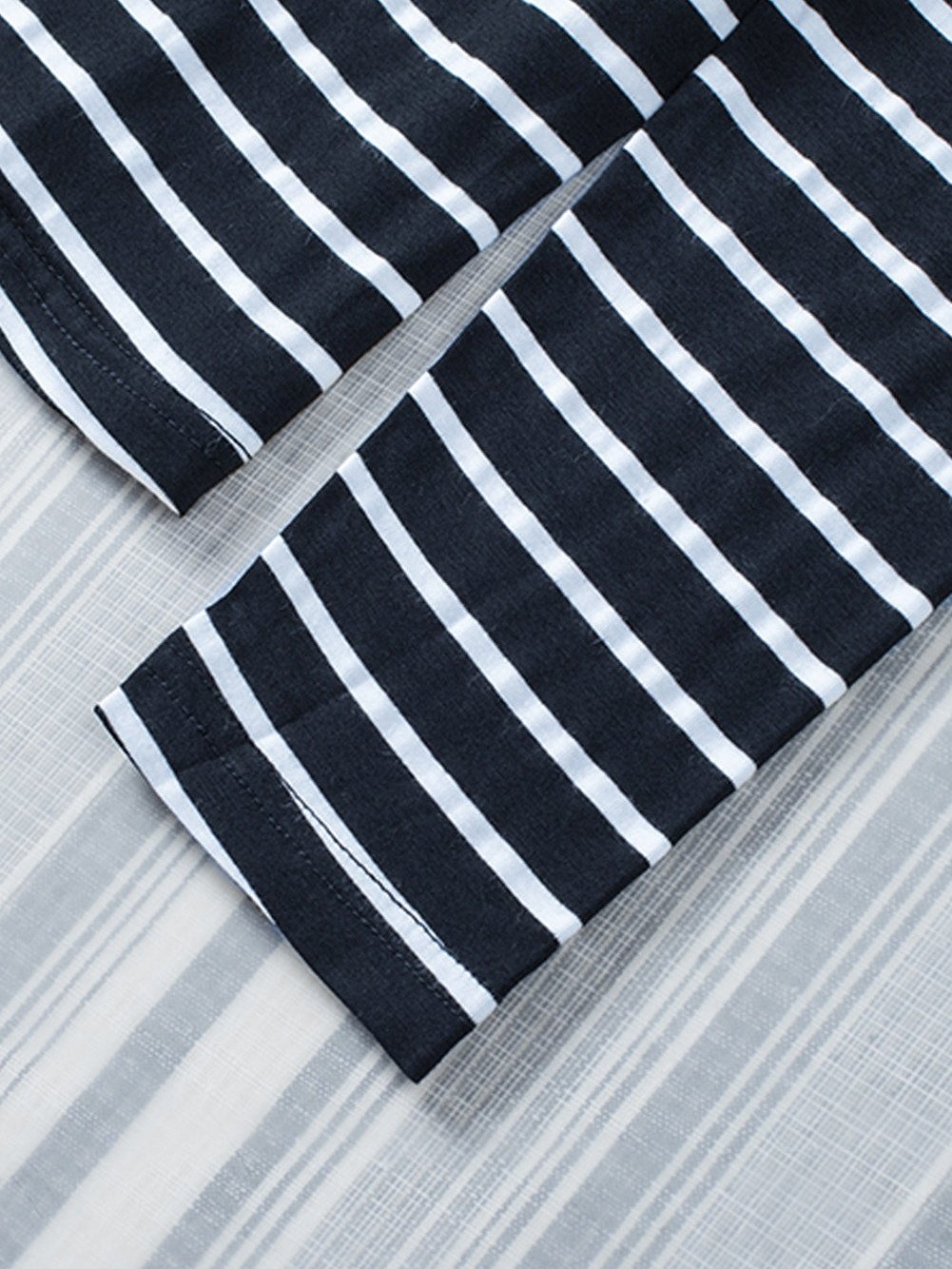 Elegant Black Striped Ruffled Button-Up Blouse