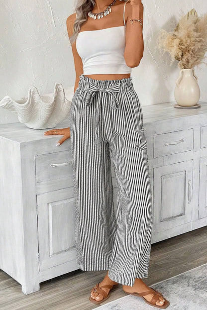 striped print pants