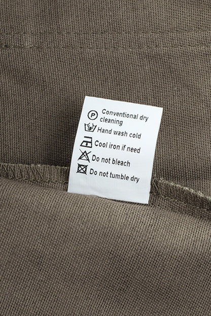 Green Camouflage Print Utility Jacket with Button Closure and Multiple Pockets