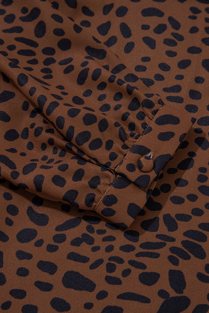 leopard long sleeve blouse