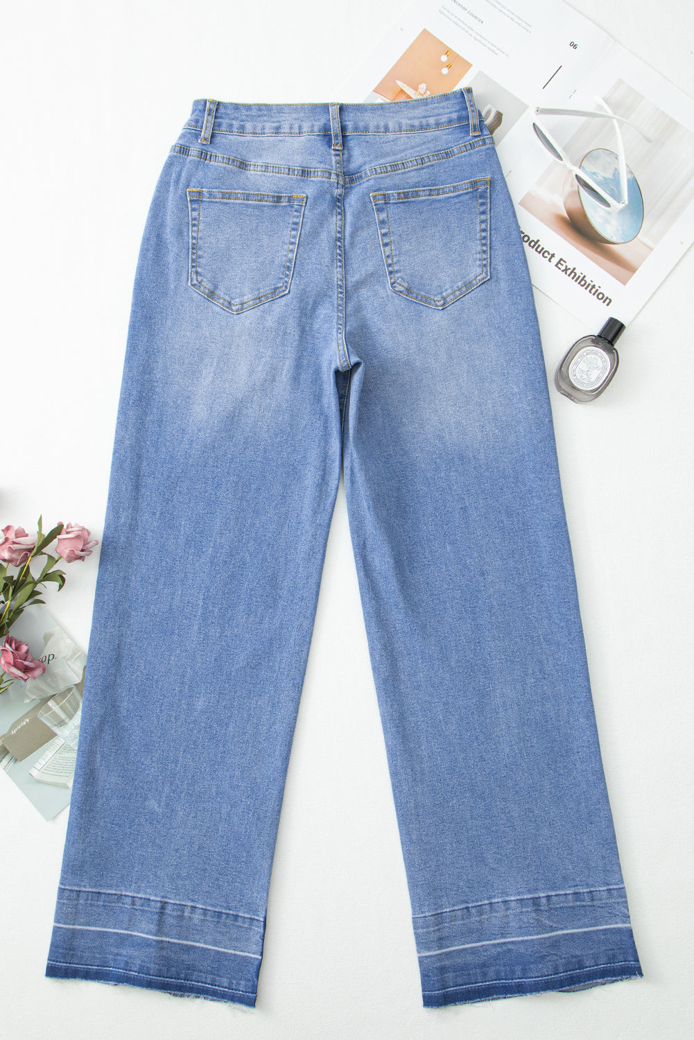 blue loose jeans