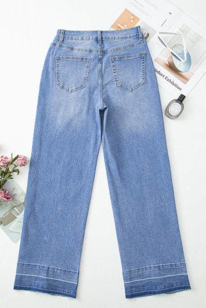 blue loose jeans