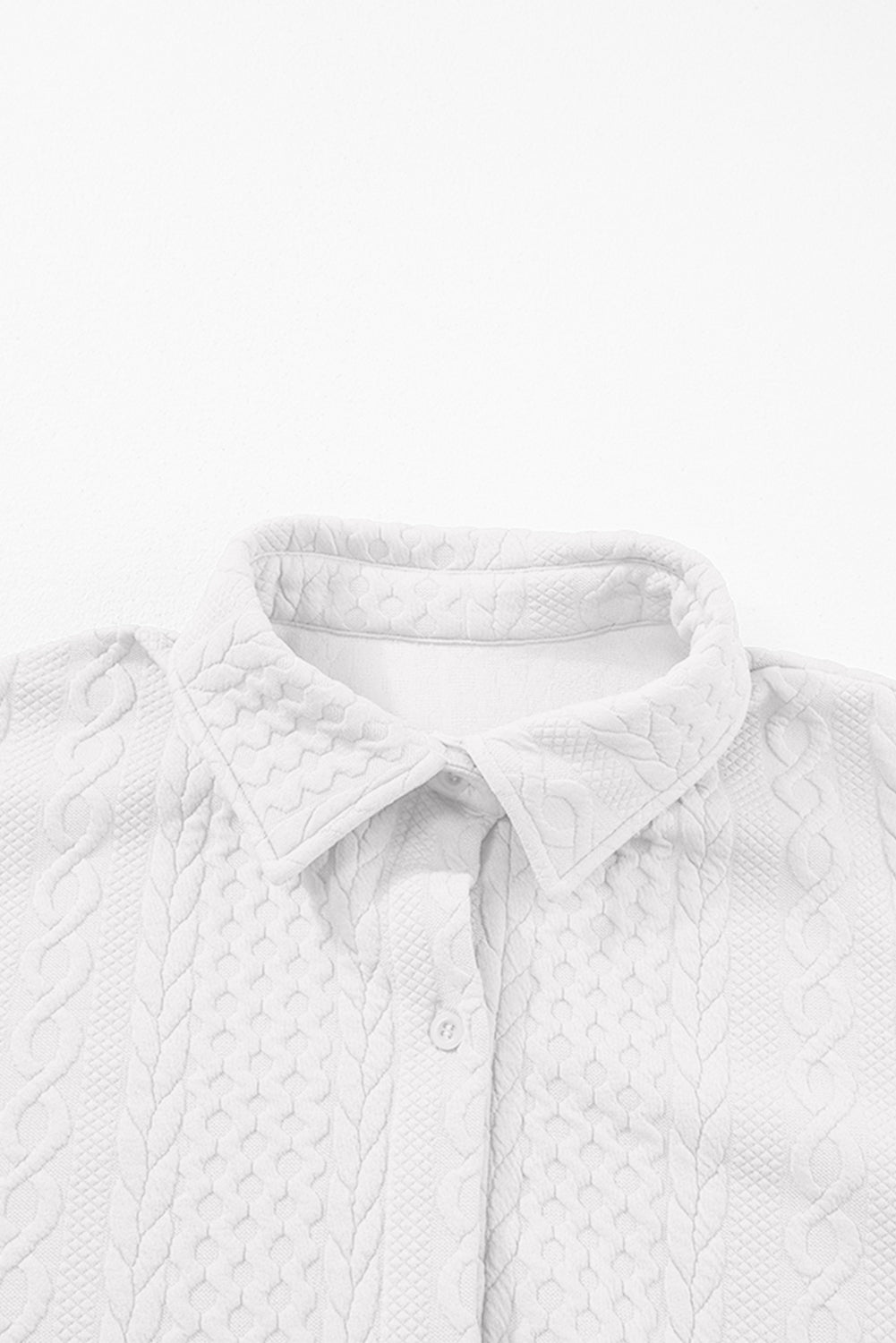 cable texture shacket