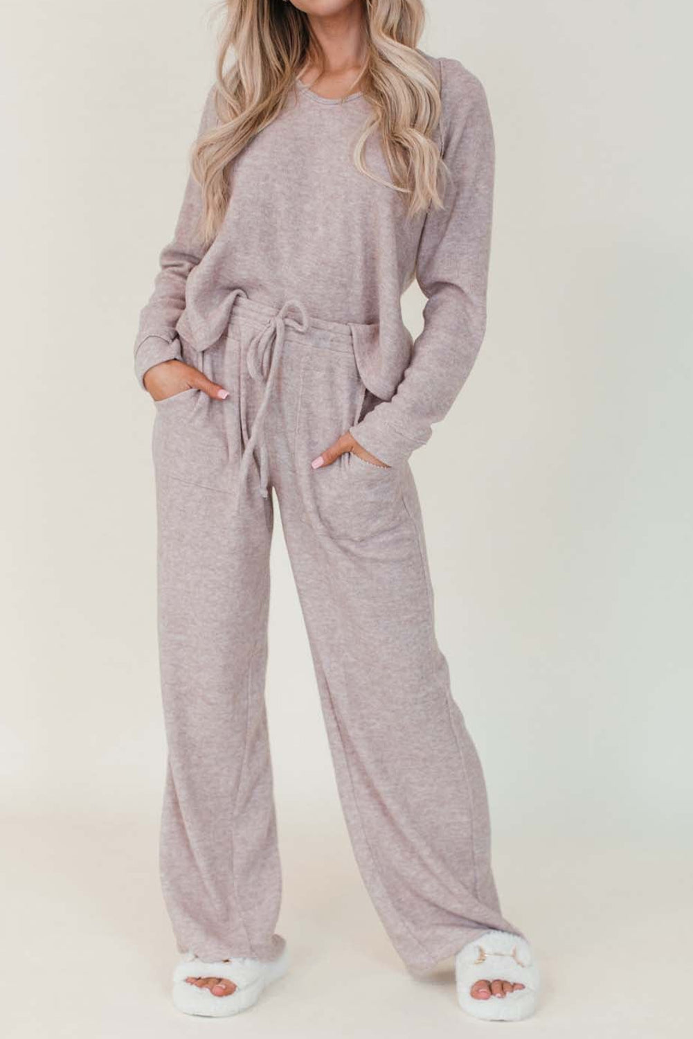 Sepia Rose  Amelia Ribbed Cozy Set Heather