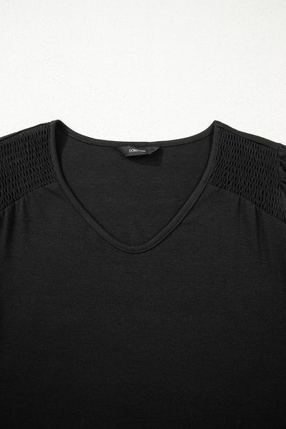 v neck long sleeve top