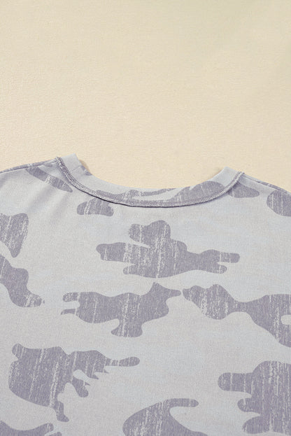 camouflage print sweatshirt